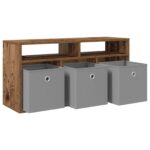 vidaXL Nízka skriňa so zásuvkou Staré drevo 87 x 27,5 x 43 cm – Obrázok 5