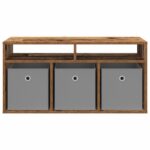 vidaXL Nízka skriňa so zásuvkou Staré drevo 87 x 27,5 x 43 cm – Obrázok 6