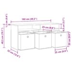 vidaXL Nízka skriňa so zásuvkou Biela 102 x 32 x 48,5 cm – Obrázok 13