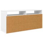 vidaXL Nízka skriňa so zásuvkou Biela 102 x 32 x 48,5 cm – Obrázok 8