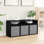 vidaXL Nízka skriňa so zásuvkou Čierny dub 102 x 32 x 48,5 cm – Obrázok 4