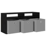 vidaXL Nízka skriňa so zásuvkou Čierny dub 102 x 32 x 48,5 cm – Obrázok 5