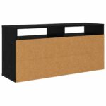 vidaXL Nízka skriňa so zásuvkou Čierny dub 102 x 32 x 48,5 cm – Obrázok 8