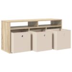 vidaXL Nízka skriňa so zásuvkou Sonoma dub 102 x 32 x 48,5 cm – Obrázok 5