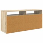 vidaXL Nízka skriňa so zásuvkou Sonoma dub 102 x 32 x 48,5 cm – Obrázok 8