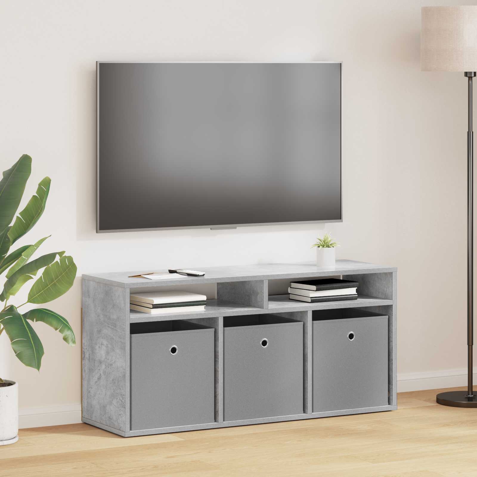 8000591_1.jpg vidaXL Nízka skriňa so zásuvkou Betónová šedá 102 x 32 x 48,5 cm – Obrázok 1