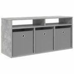 vidaXL Nízka skriňa so zásuvkou Betónová šedá 102 x 32 x 48,5 cm – Obrázok 2