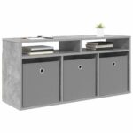 vidaXL Nízka skriňa so zásuvkou Betónová šedá 102 x 32 x 48,5 cm – Obrázok 3