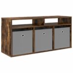 vidaXL Nízka skriňa so zásuvkou Dymová dub 102 x 32 x 48,5 cm – Obrázok 2
