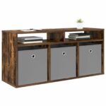 vidaXL Nízka skriňa so zásuvkou Dymová dub 102 x 32 x 48,5 cm – Obrázok 3