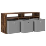 vidaXL Nízka skriňa so zásuvkou Dymová dub 102 x 32 x 48,5 cm – Obrázok 5
