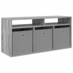 vidaXL Nízka skriňa so zásuvkou Sivý Sonoma 102 x 32 x 48,5 cm – Obrázok 2