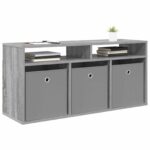 vidaXL Nízka skriňa so zásuvkou Sivý Sonoma 102 x 32 x 48,5 cm – Obrázok 3