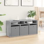 vidaXL Nízka skriňa so zásuvkou Sivý Sonoma 102 x 32 x 48,5 cm – Obrázok 4