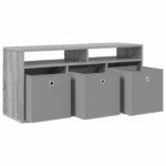 vidaXL Nízka skriňa so zásuvkou Sivý Sonoma 102 x 32 x 48,5 cm – Obrázok 5