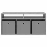 vidaXL Nízka skriňa so zásuvkou Sivý Sonoma 102 x 32 x 48,5 cm – Obrázok 6