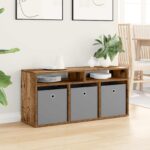 vidaXL Nízka skriňa so zásuvkou Staré drevo 102 x 32 x 48,5 cm – Obrázok 4