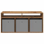 vidaXL Nízka skriňa so zásuvkou Staré drevo 102 x 32 x 48,5 cm – Obrázok 6