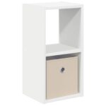 vidaXL Nočný stolík Biela 25,5 x 22 x 49,5 cm Kompozitné drevo – Obrázok 2