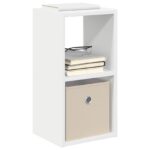 vidaXL Nočný stolík Biela 25,5 x 22 x 49,5 cm Kompozitné drevo – Obrázok 3