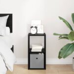 vidaXL Nočný stolík Čierny dub 25,5 x 22 x 49,5 cm Kompozitné drevo – Obrázok 4