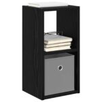 vidaXL Nočný stolík so zásuvkou 2 pcs Čierny dub 25,5 x 22 x 49,5 cm – Obrázok 3