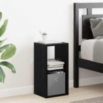 vidaXL Nočný stolík so zásuvkou 2 pcs Čierny dub 25,5 x 22 x 49,5 cm – Obrázok 4