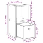 vidaXL Nočný stolík 2 pcs Betónová šedá 25,5 x 22 x 49,5 cm – Obrázok 12