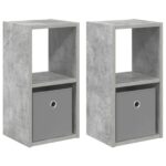 vidaXL Nočný stolík 2 pcs Betónová šedá 25,5 x 22 x 49,5 cm – Obrázok 2