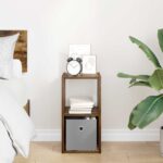 vidaXL Nočný stolík Dymová dub 25,5 x 22 x 49,5 cm Kompozitné drevo – Obrázok 4