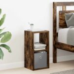 vidaXL Nočný stolík so zásuvkou 2 pcs Dymová dub 25,5 x 22 x 49,5 cm – Obrázok 4