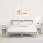 vidaXL Nočný stolík so zásuvkou 2 pcs Sivý Sonoma 25,5 x 22 x 49,5 cm