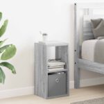 vidaXL Nočný stolík so zásuvkou 2 pcs Sivý Sonoma 25,5 x 22 x 49,5 cm – Obrázok 4