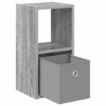 vidaXL Nočný stolík so zásuvkou 2 pcs Sivý Sonoma 25,5 x 22 x 49,5 cm – Obrázok 5