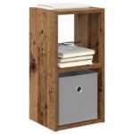 vidaXL Nočný stolík Staré drevo 25,5 x 22 x 49,5 cm Kompozitné drevo – Obrázok 3