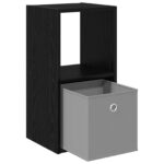 vidaXL Nočný stolík Čierny dub 30,5 x 27 x 59,5 cm Kompozitné drevo – Obrázok 5