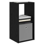vidaXL Nočný stolík so zásuvkou 2 pcs Čierny dub 30,5 x 27 x 59,5 cm – Obrázok 3