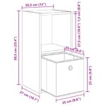 vidaXL Nočný stolík so zásuvkou 2 pcs Sonoma dub 30,5 x 27 x 59,5 cm – Obrázok 12