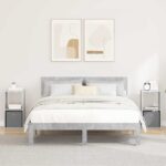 vidaXL Nočný stolík 2 pcs Betónová šedá 30,5 x 27 x 59,5 cm