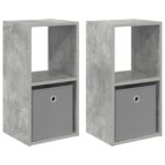 vidaXL Nočný stolík 2 pcs Betónová šedá 30,5 x 27 x 59,5 cm – Obrázok 2
