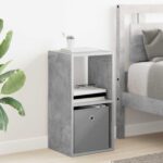 vidaXL Nočný stolík 2 pcs Betónová šedá 30,5 x 27 x 59,5 cm – Obrázok 4