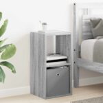 vidaXL Nočný stolík Sivý Sonoma 30,5 x 27 x 59,5 cm Kompozitné drevo