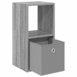 vidaXL Nočný stolík so zásuvkou 2 pcs Sivý Sonoma 30,5 x 27 x 59,5 cm – Obrázok 5