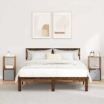 vidaXL Nočný stolík so zásuvkou 2 pcs Staré drevo 30,5 x 27 x 59,5 cm