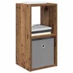 vidaXL Nočný stolík so zásuvkou 2 pcs Staré drevo 30,5 x 27 x 59,5 cm – Obrázok 3