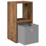 vidaXL Nočný stolík so zásuvkou 2 pcs Staré drevo 30,5 x 27 x 59,5 cm – Obrázok 5