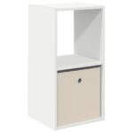 vidaXL Nočný stolík Biela 35 x 32 x 68,5 cm Kompozitné drevo – Obrázok 2