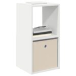 vidaXL Nočný stolík 2 pcs Biela 35 x 32 x 68,5 cm Kompozitné drevo – Obrázok 3