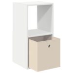 vidaXL Nočný stolík 2 pcs Biela 35 x 32 x 68,5 cm Kompozitné drevo – Obrázok 5