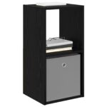 vidaXL Nočný stolík Čierny dub 35 x 32 x 68,5 cm Kompozitné drevo – Obrázok 3